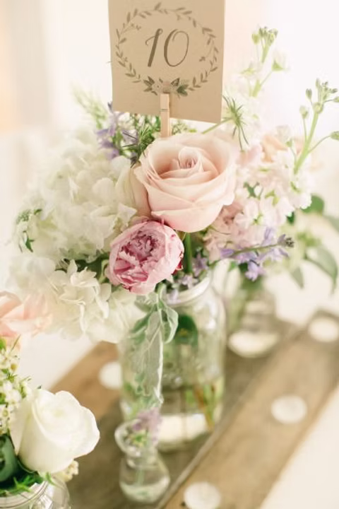 Cente de table pince à linge mariage