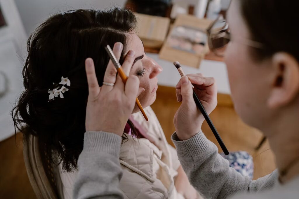 mise en beauté mariée maquillage vegan