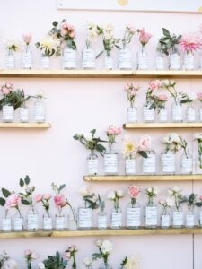 Plan de table mariage pots en verre