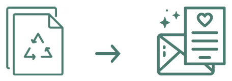 faire-part en papier recyclé