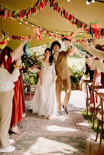 Ceremonie laique mariage tente couleur