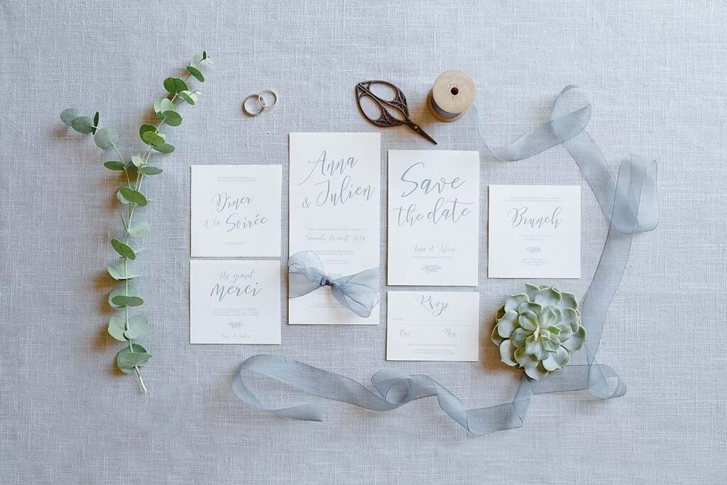 faire-part mariage élégant calligraphie