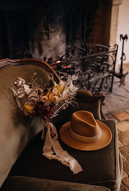 bouquet mariée automne fleurs séchées