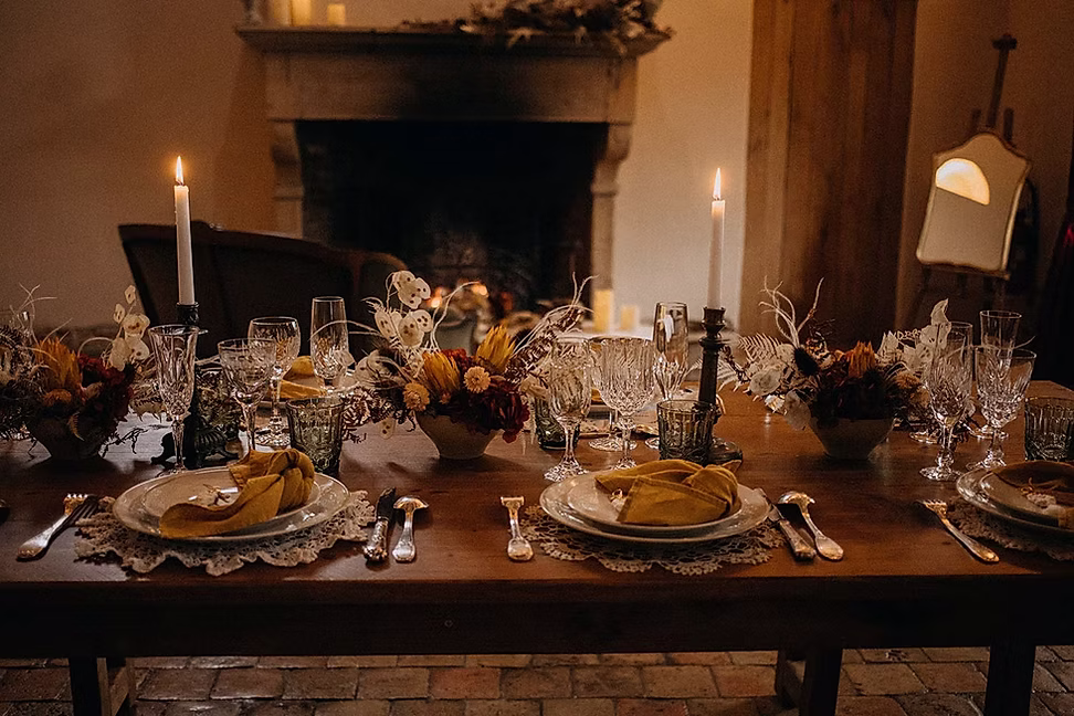 decoration table mariage automne
