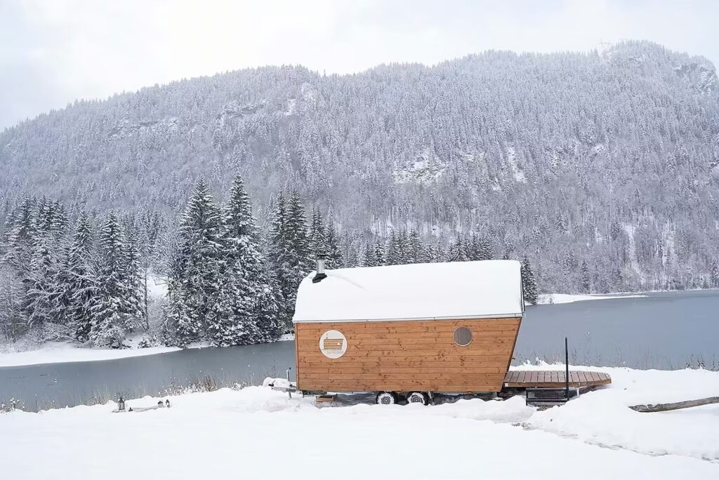 mariage elopment à la montagne en hiver