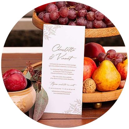 faire-part mariage feuillage automne