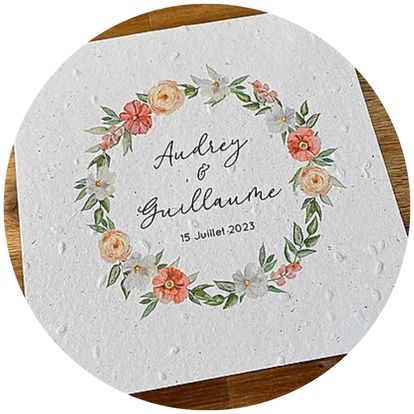 faire-part mariage écologique champetre