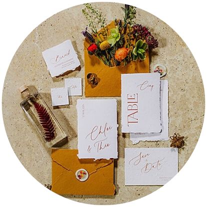 faire-part mariage élégant papier artisanal