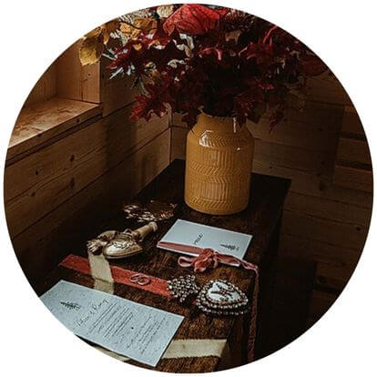 faire-part mariage foret sapin papier ensemence