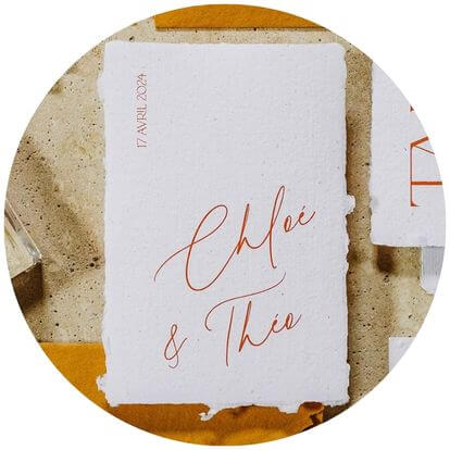 faire-part papier artisanal français élégant et ecoresponsable