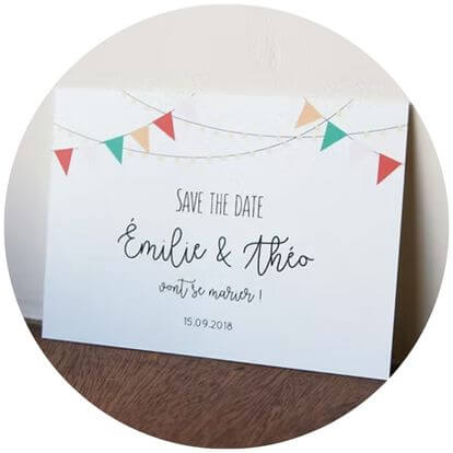 save the date mariage guinguette