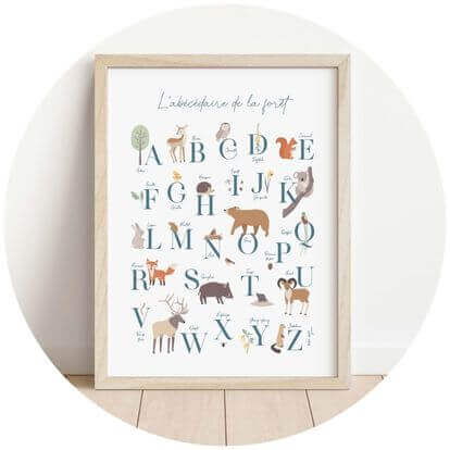 Affiche abécédaire foret