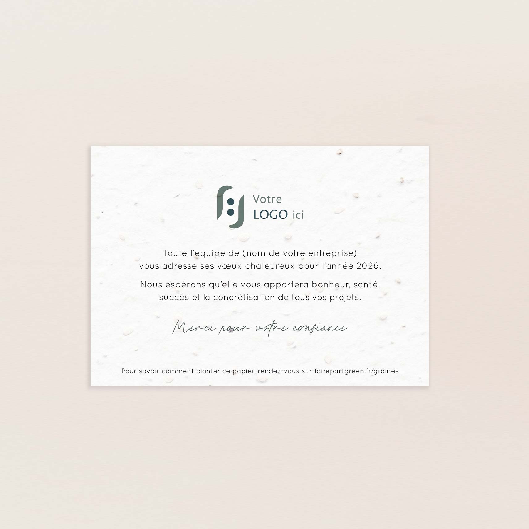 Carte de voeux entreprise hivernale personnalisée