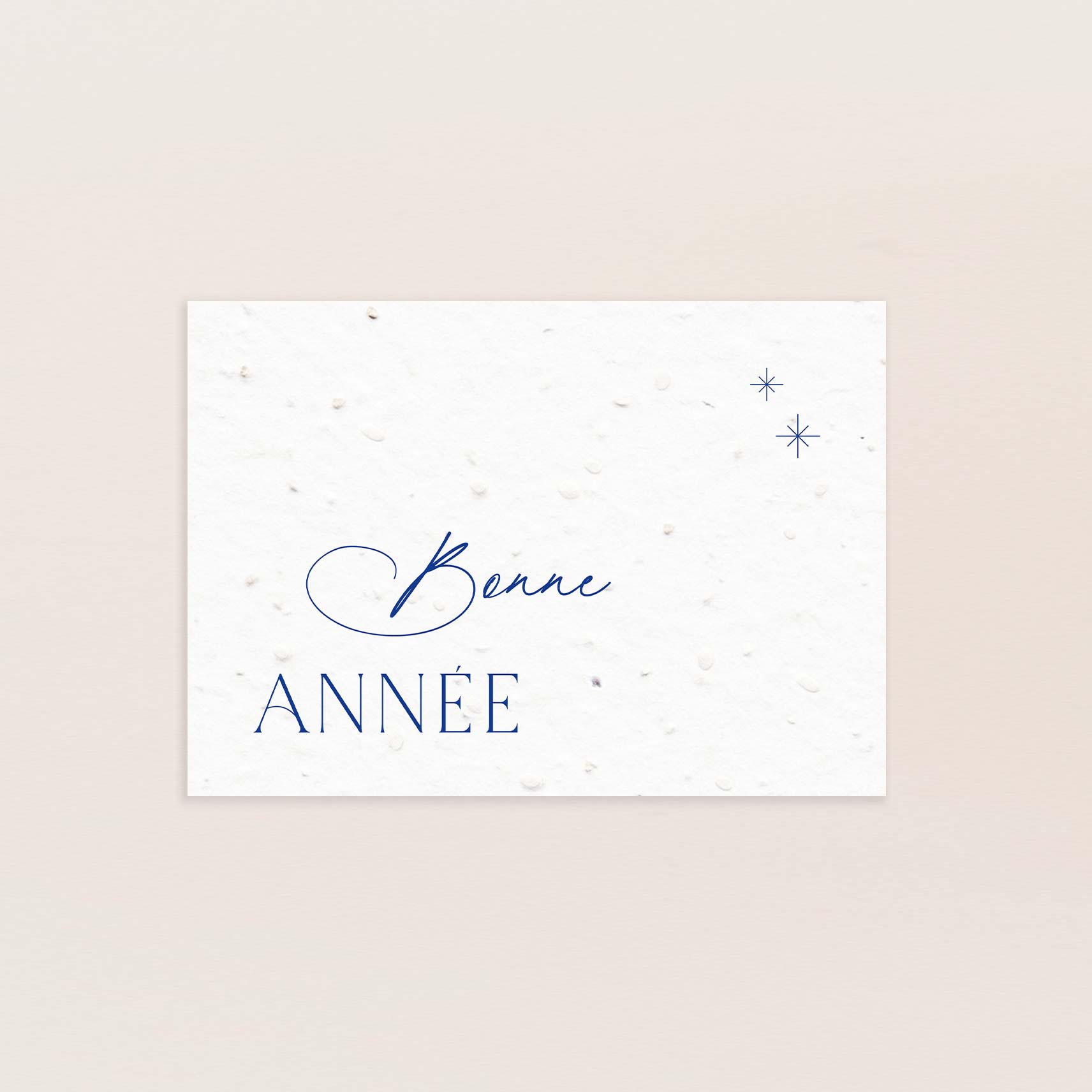 Carte bonne année 2027 à planter bleu