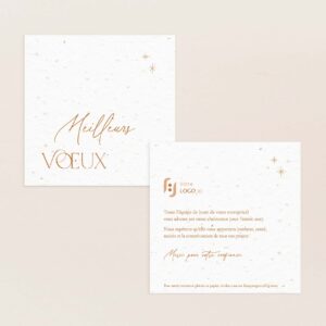 Carte de vœux professionnelle élégante meilleurs voeux jaune