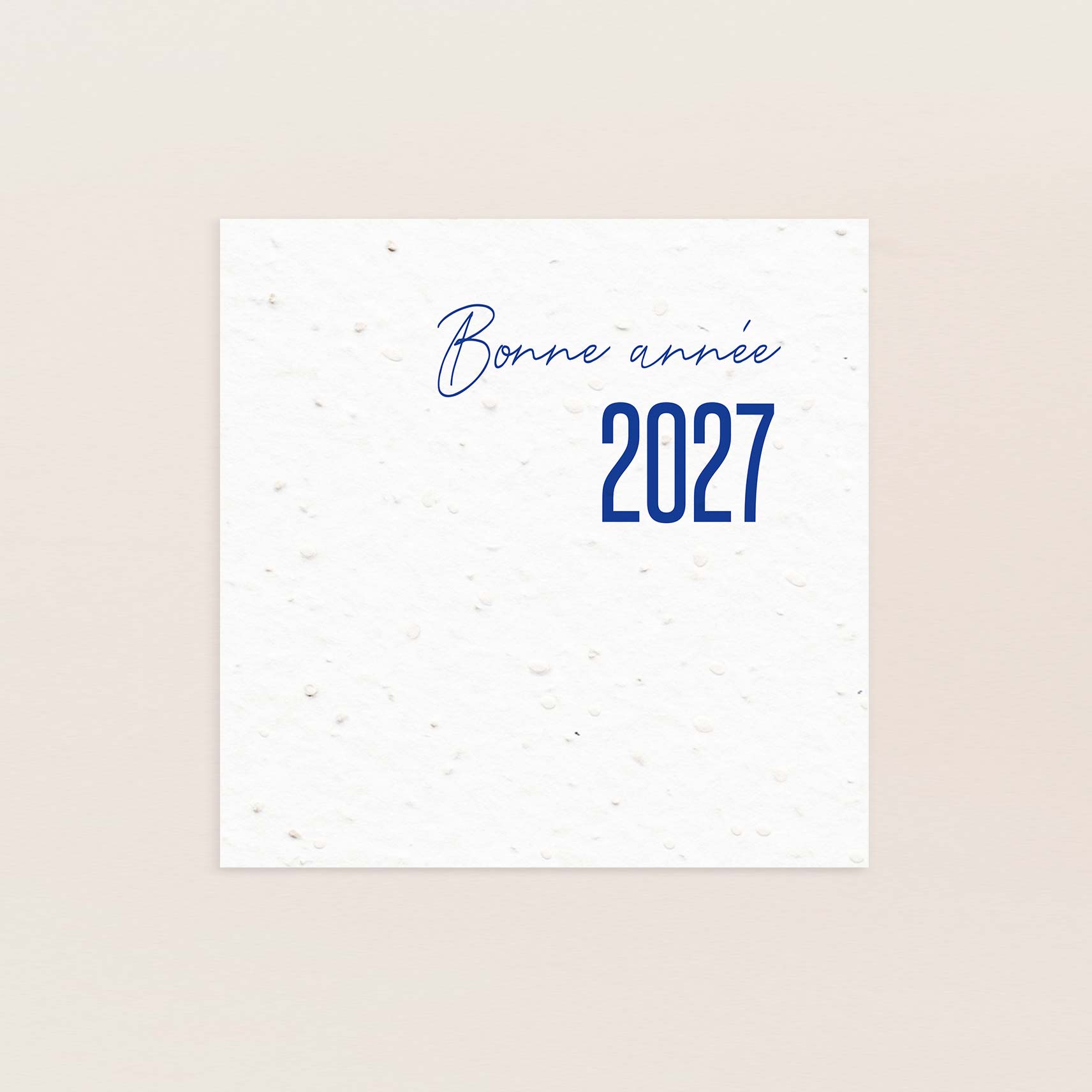 Carte de voeux professionnelle bonne année 2027 bleu