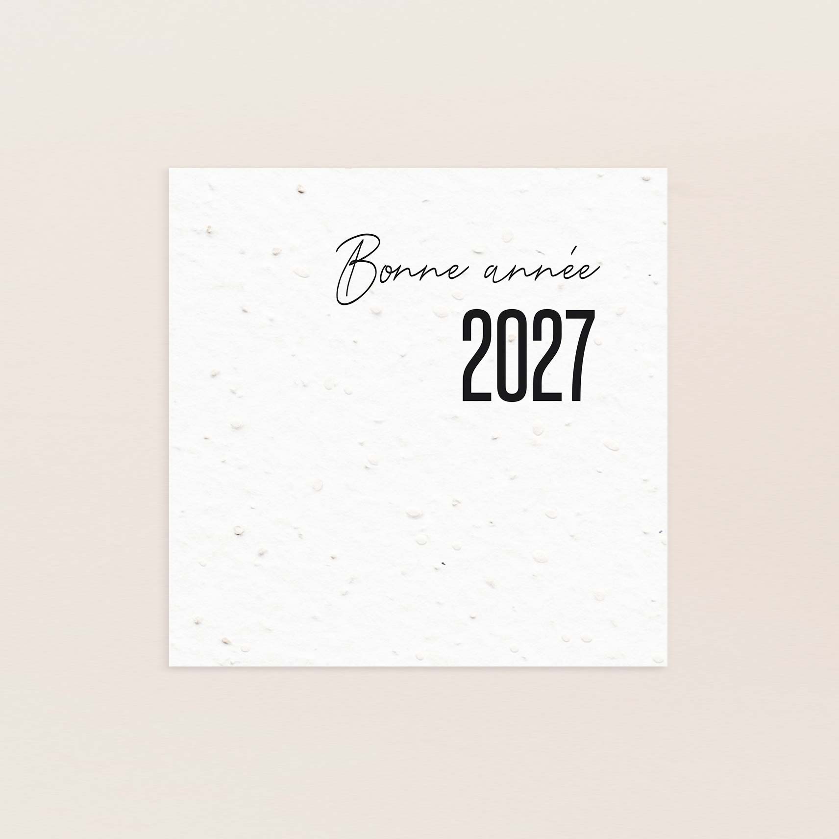 Carte de voeux professionnelle bonne année 2027 noir