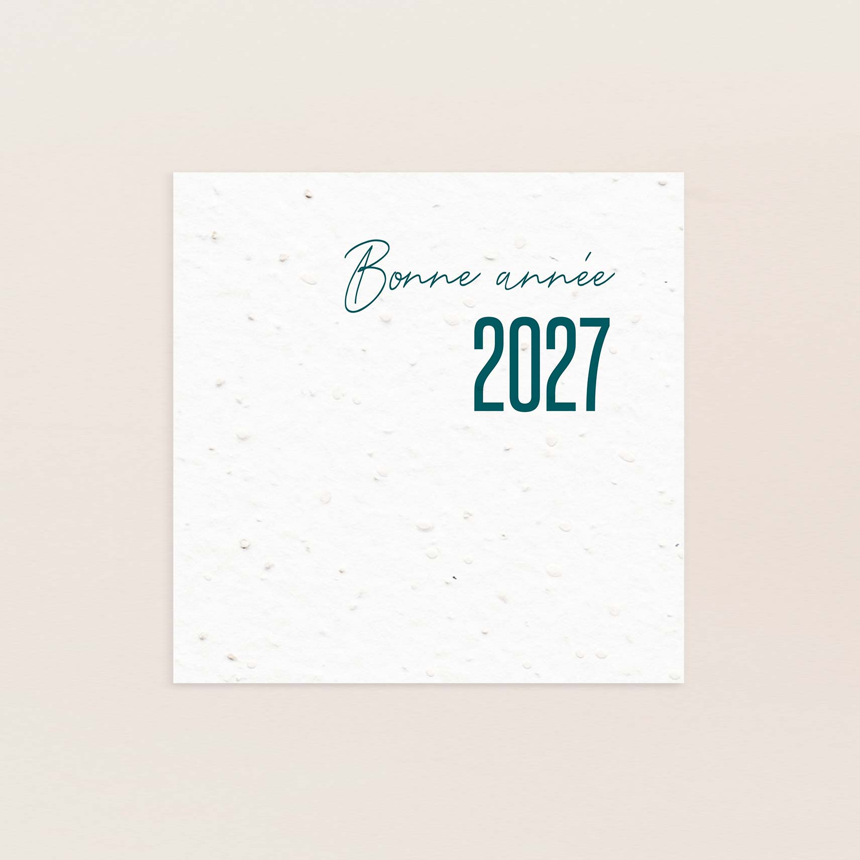 Carte de voeux professionnelle bonne année 2027 verte