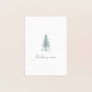Carte de vœux professionnelle sapin – Meilleurs vœux