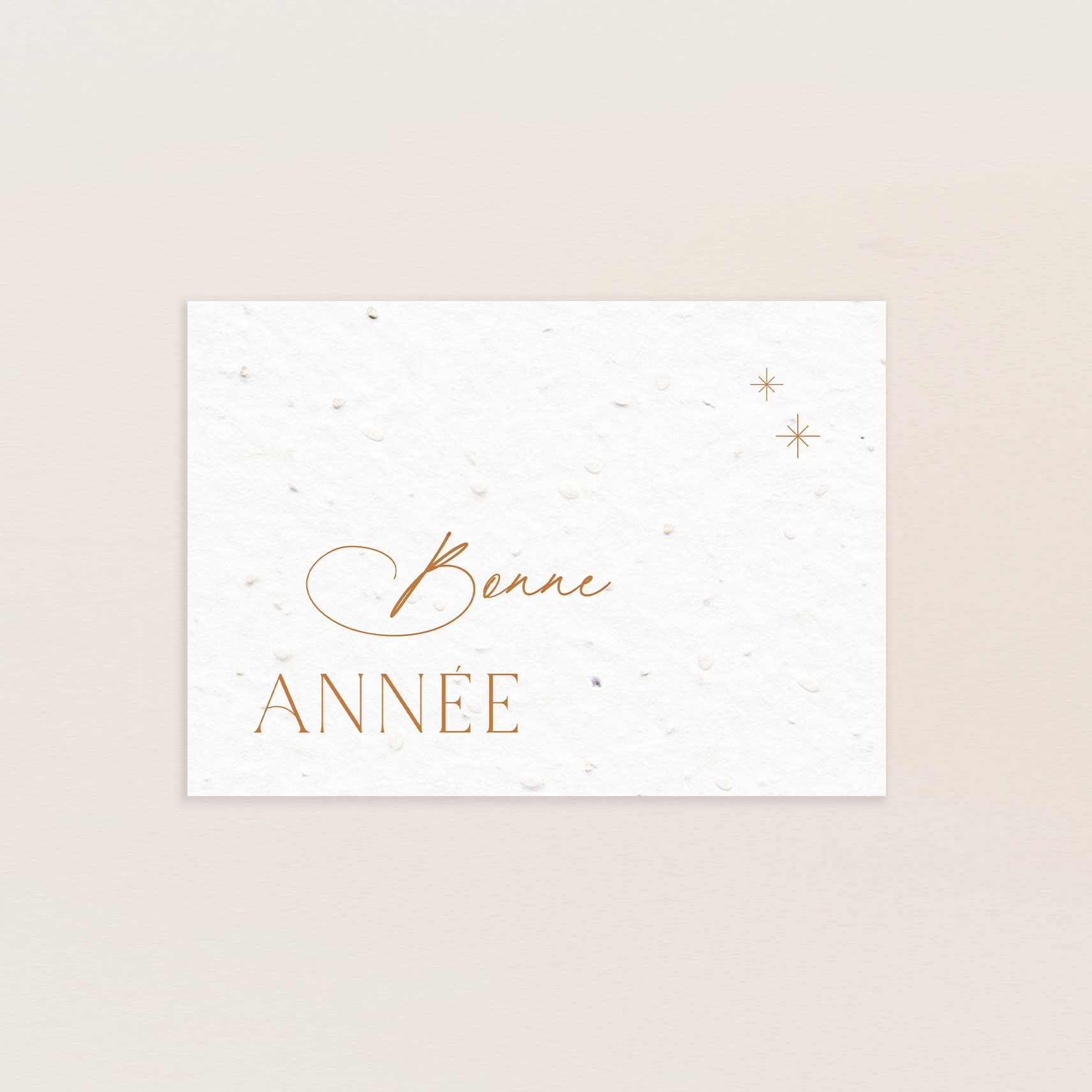Carte bonne année 2027 à planter jaune