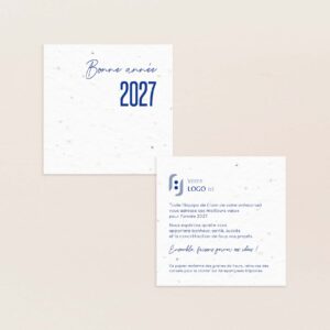 Petite carte de vœux d’entreprise moderne bleu