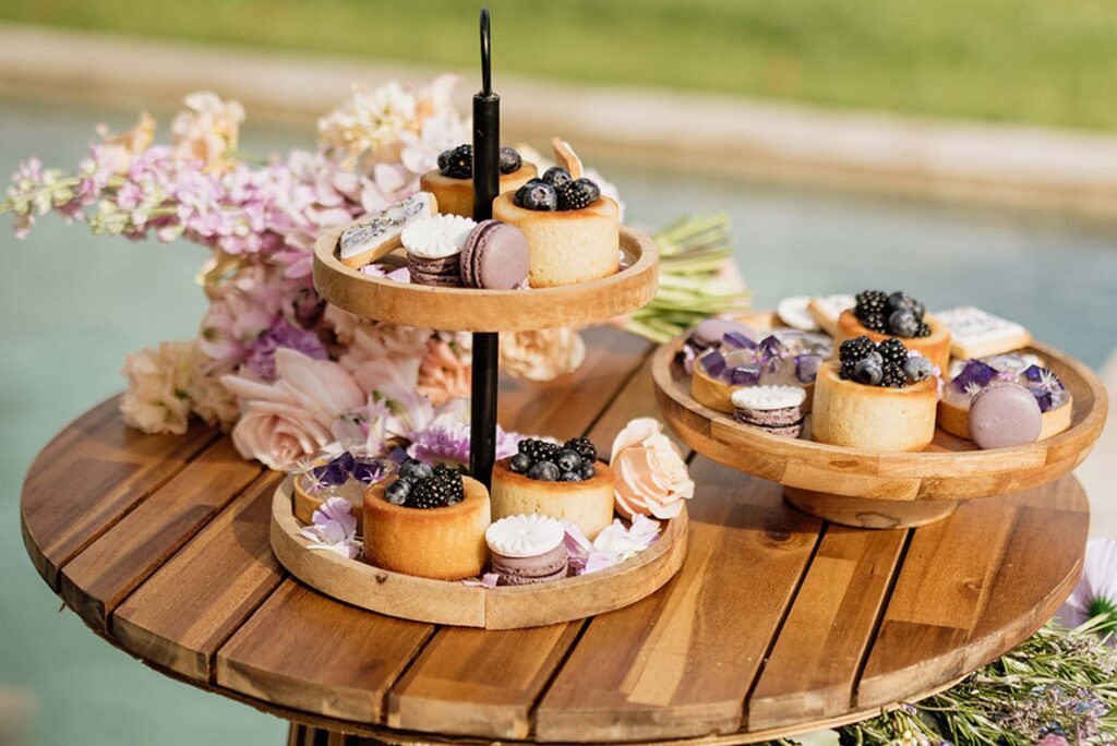 Dessert mariage lavande violet