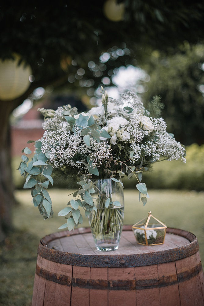 Bouquet mariée végétal chic vert et blanc