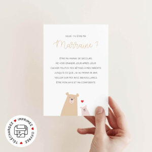 Carte demande future marraine ours