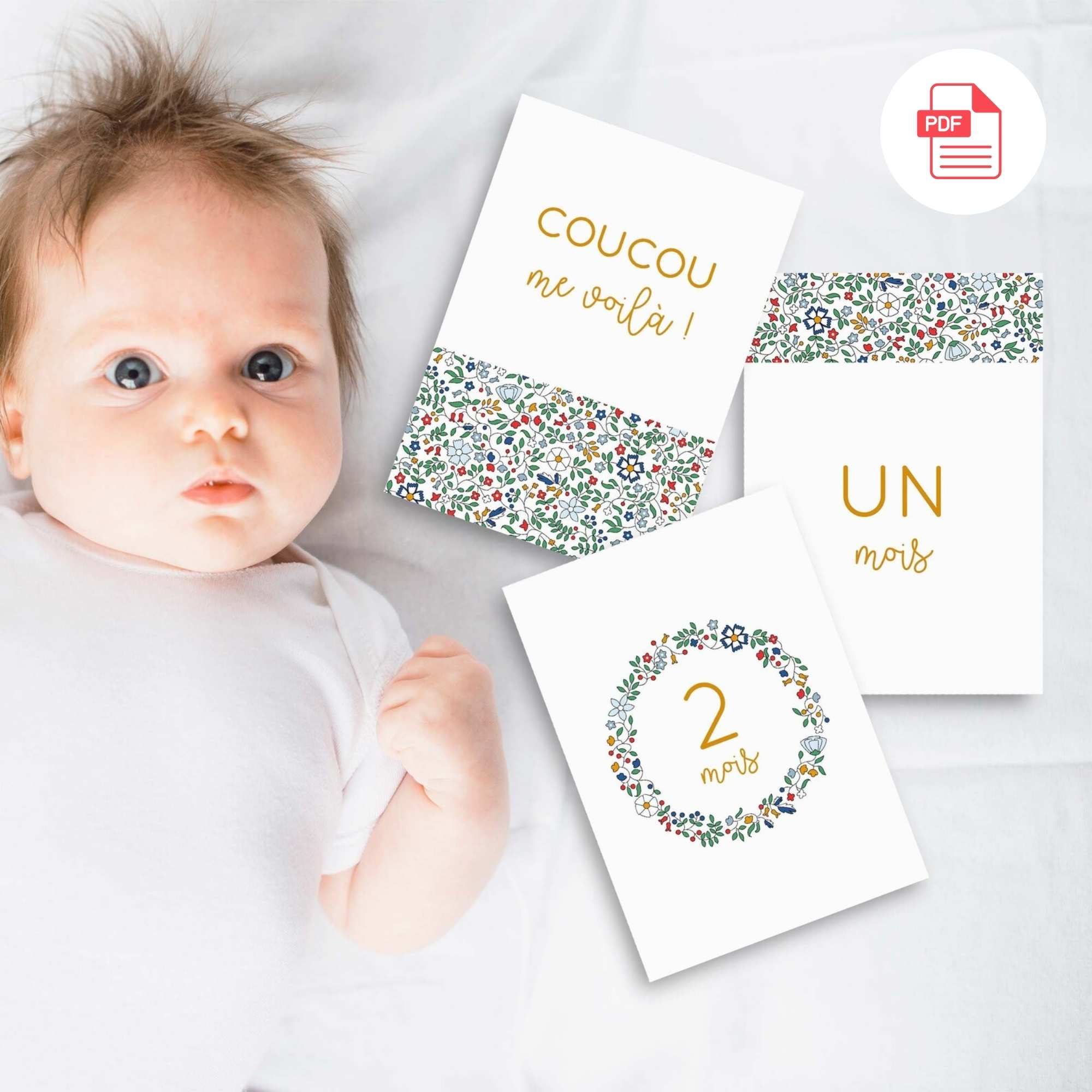 Cartes étapes bébé à imprimer PDF