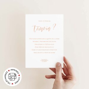 Carte demande témoin mariage à télécharger pdf