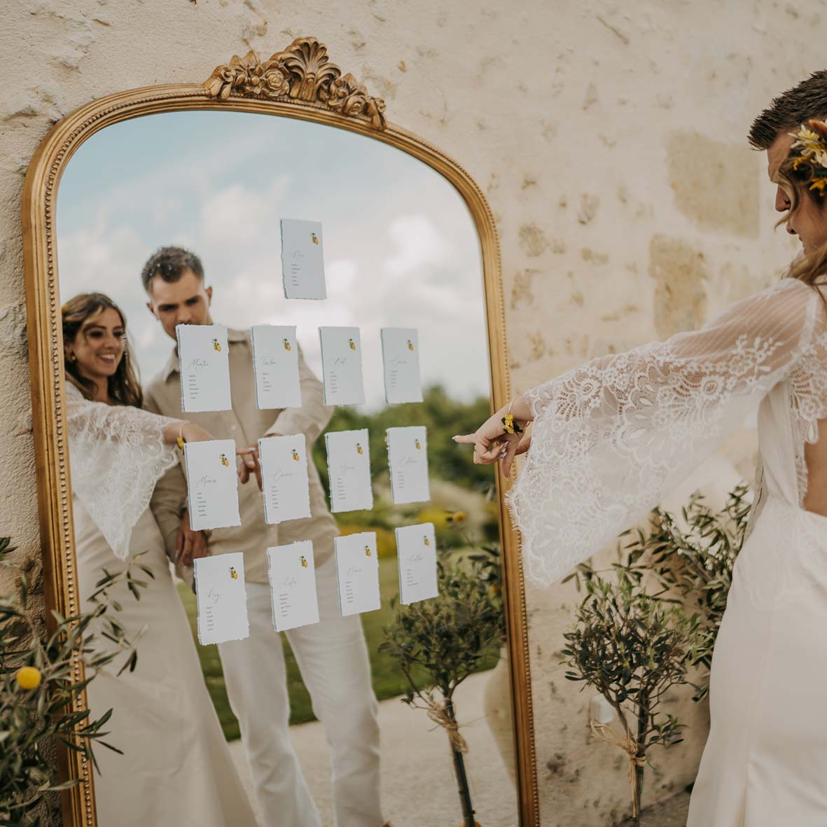 Cartes plan de table citron dolce vita