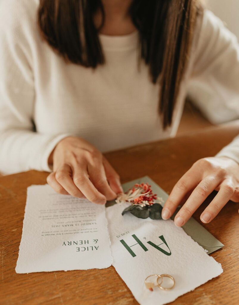 Faire-part mariage minimaliste
