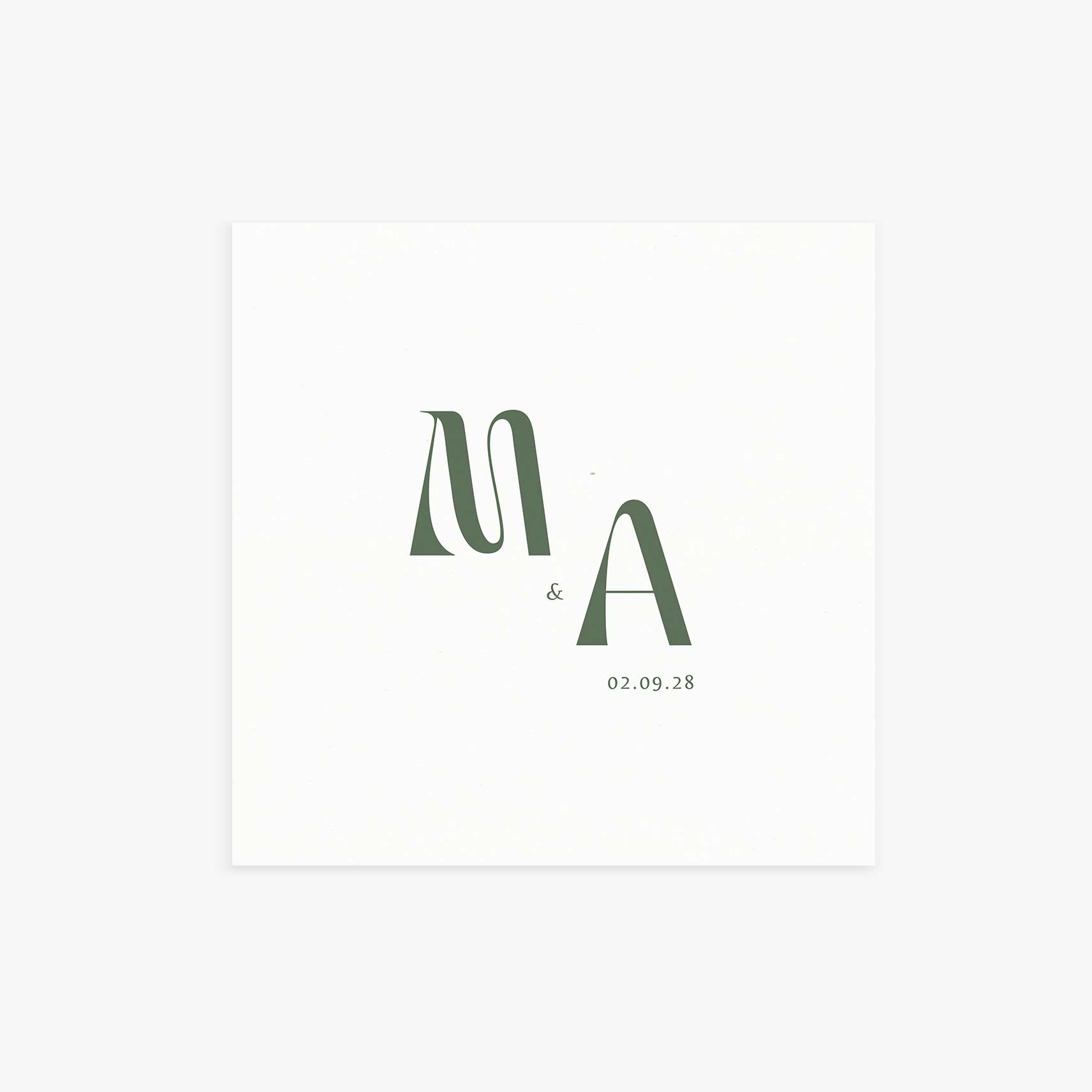 Faire-part mariage personnalisé moderne vert