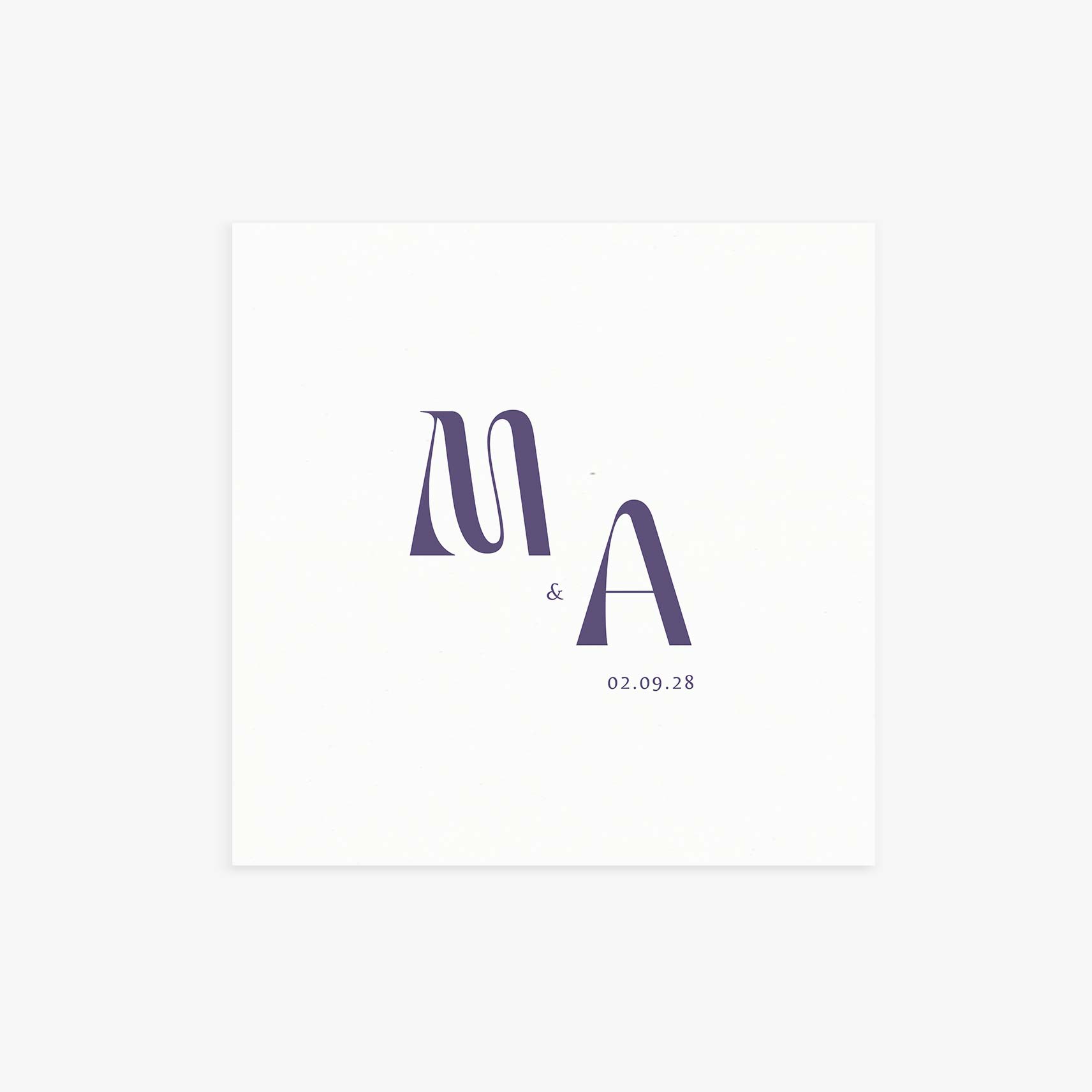 Faire-part mariage personnalisé moderne violet