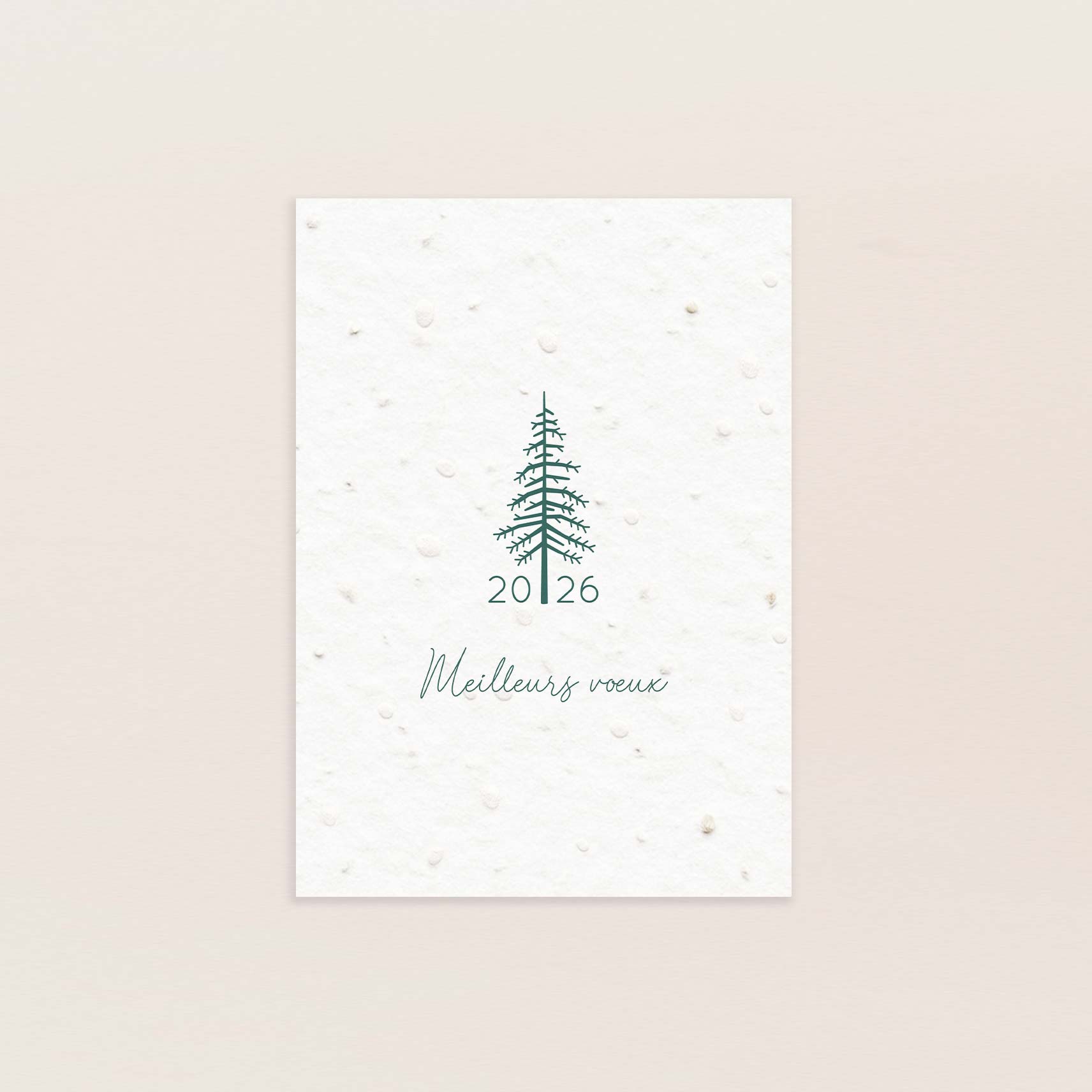 Carte de voeux ensemencée forêt