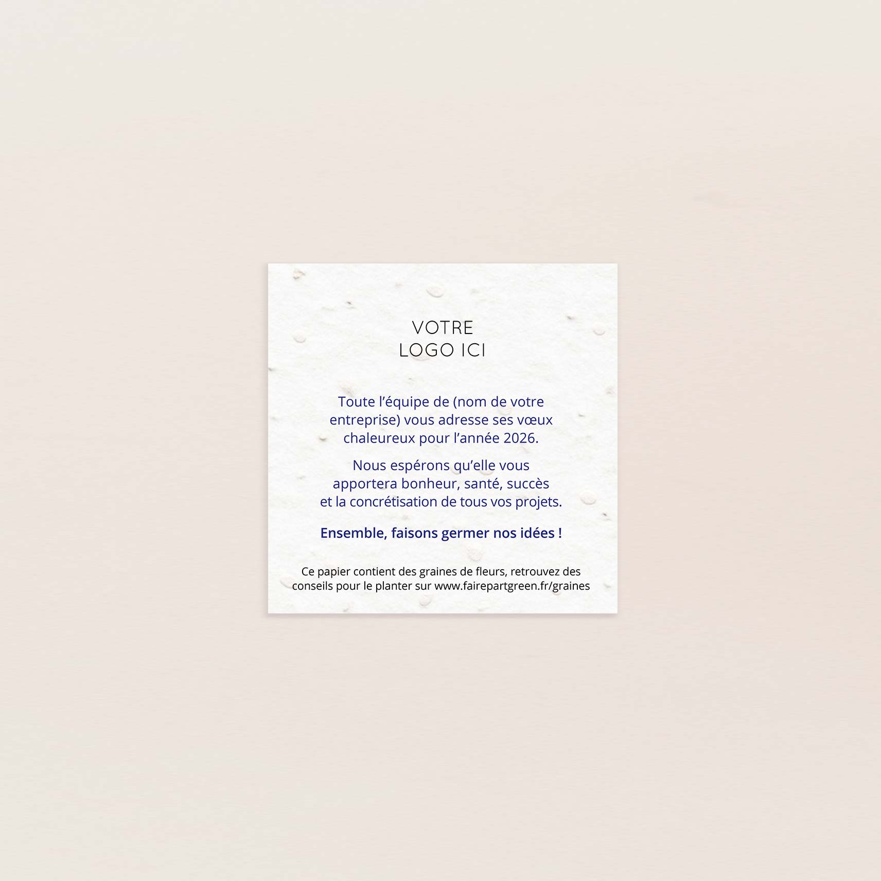 Carte de voeux à planter petit carré pep's