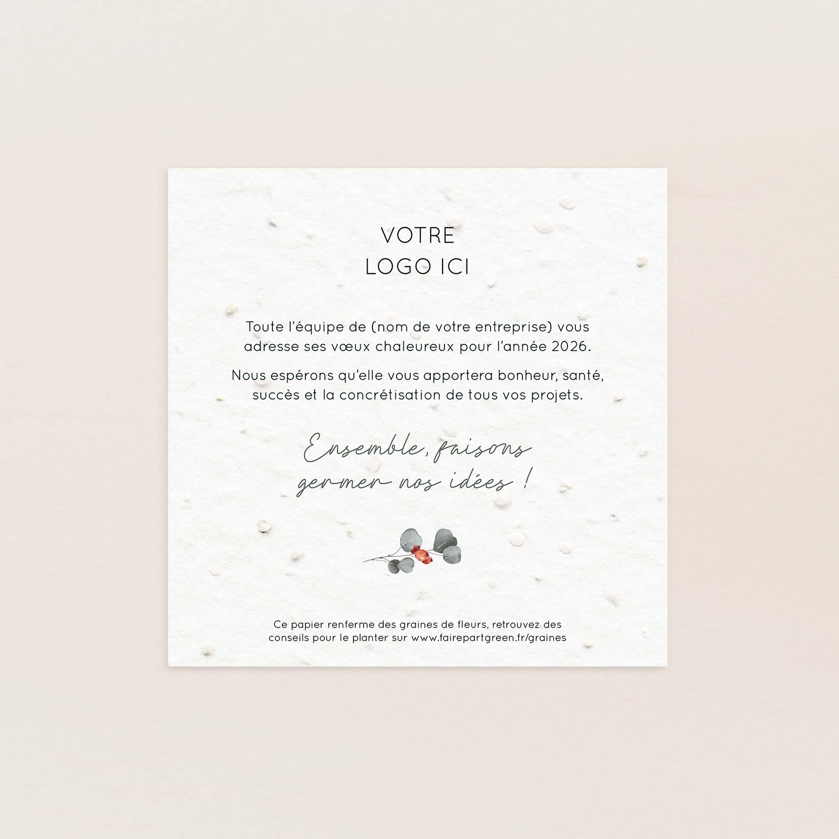 Carte de voeux à planter hiver