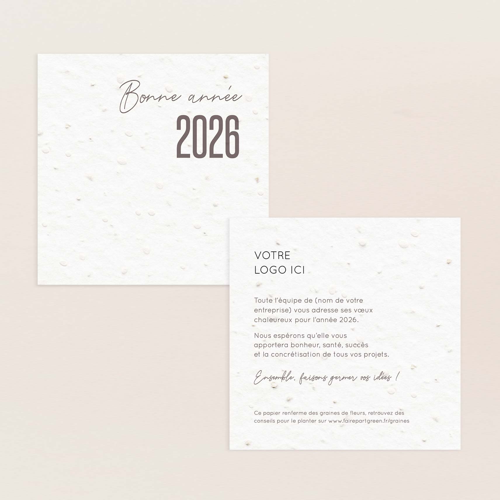 Carte de voeux à planter modernité