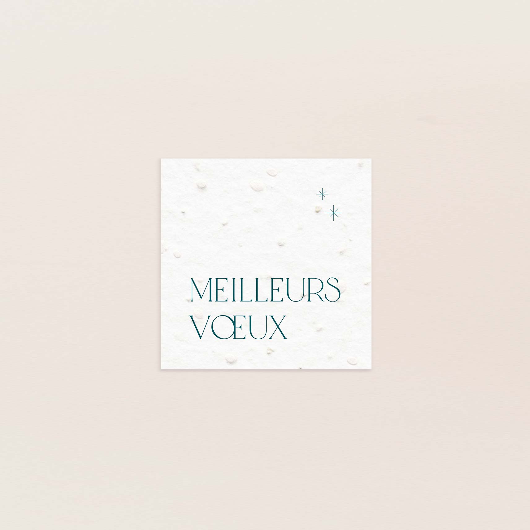 Carte de voeux à planter petit carré élégance