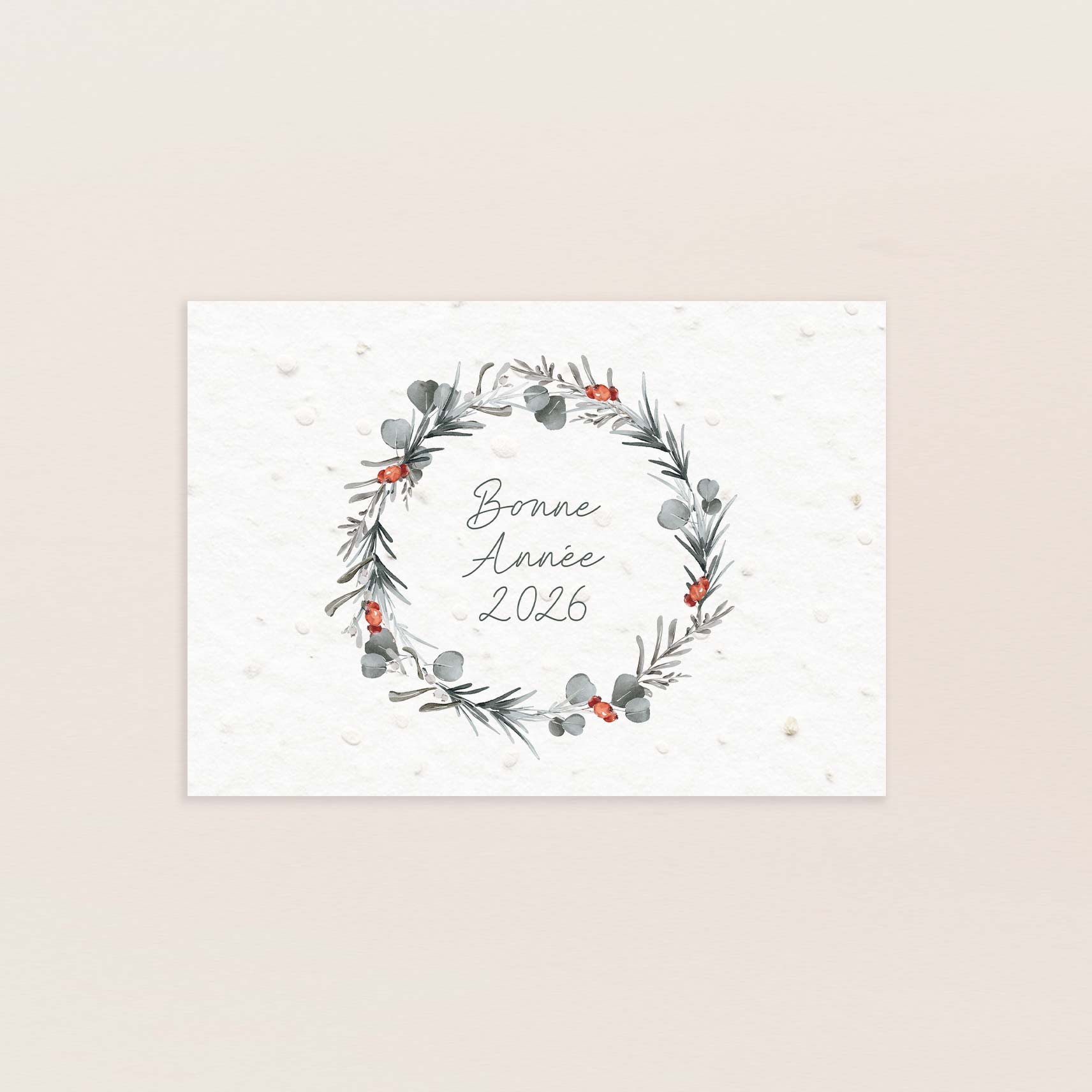 Carte de voeux ensemencée hiver