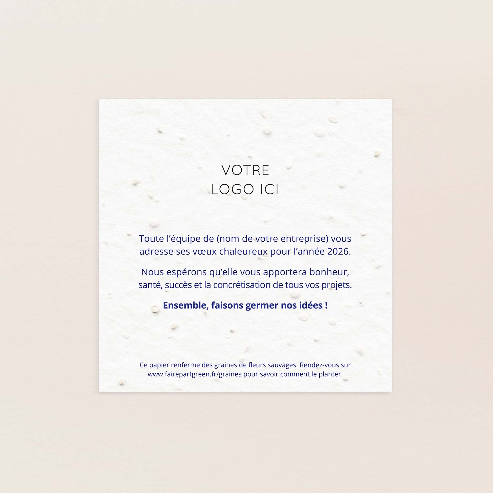 Carte de voeux à planter pep's