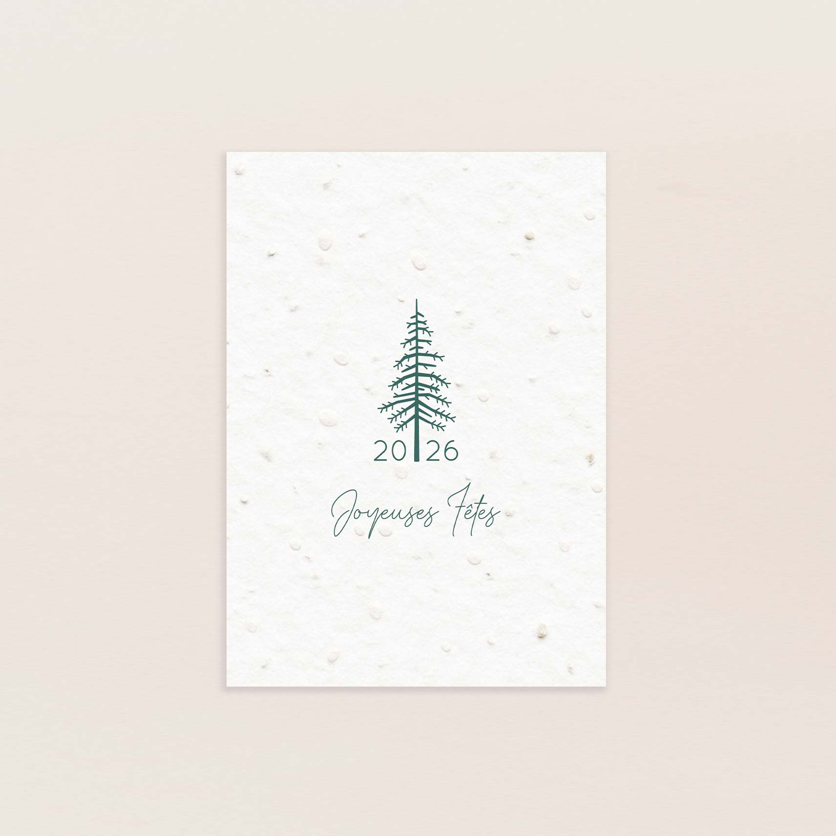 Carte de voeux ensemencée forêt