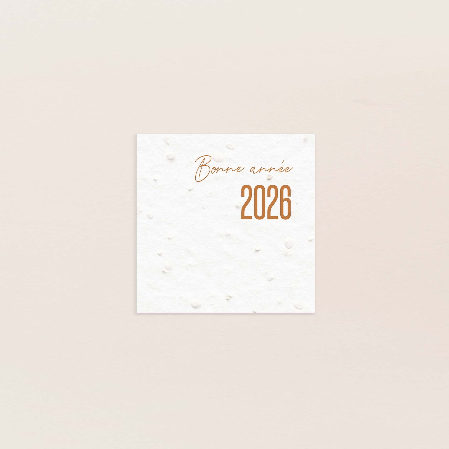 Carte de voeux à planter petit carré modernité