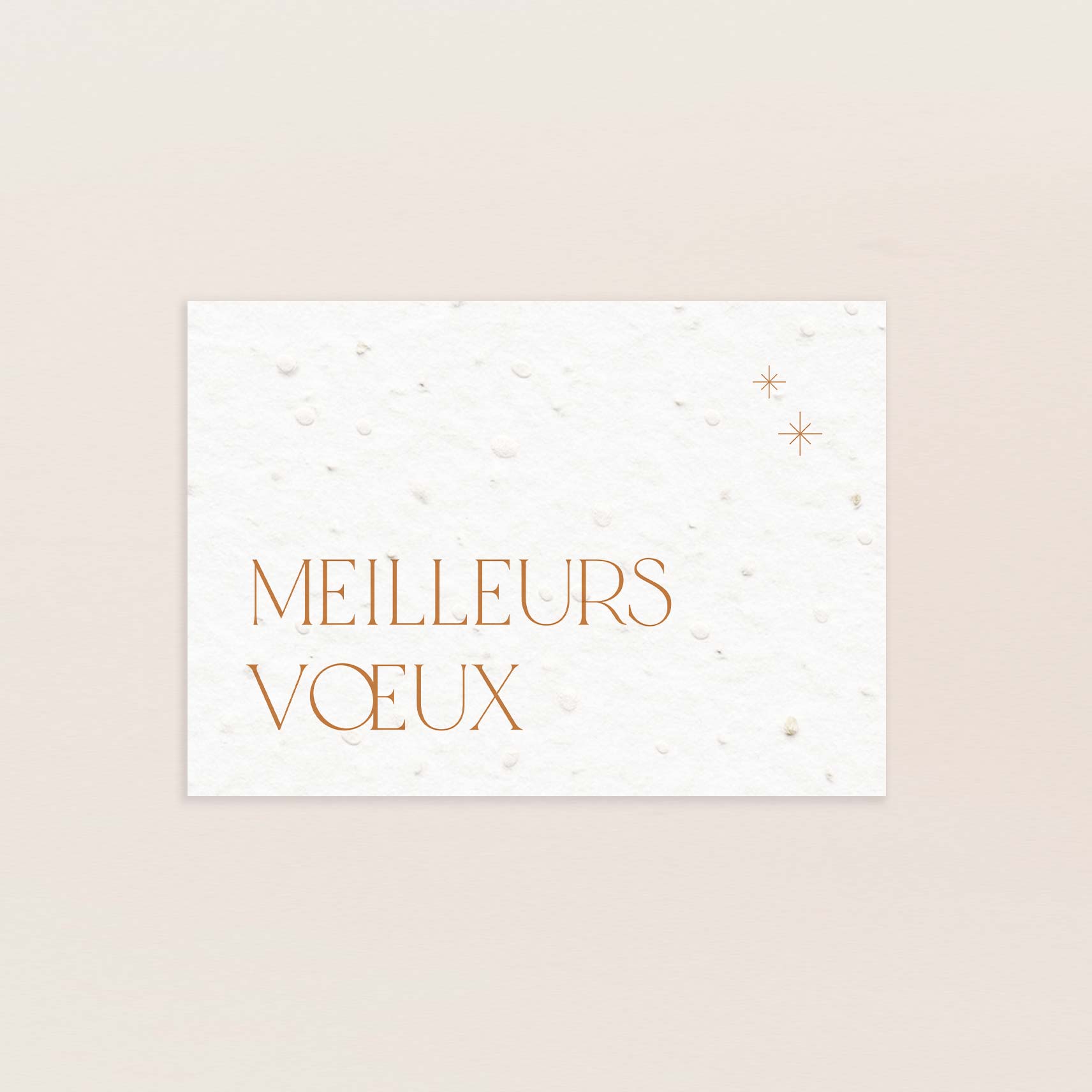 Carte de voeux ensemencée élégance