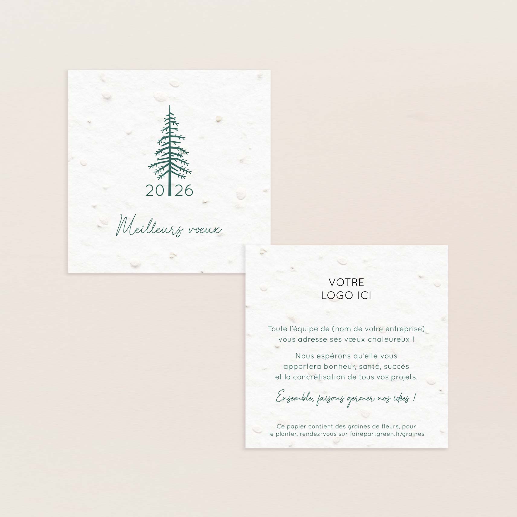 Carte de voeux à planter forêt
