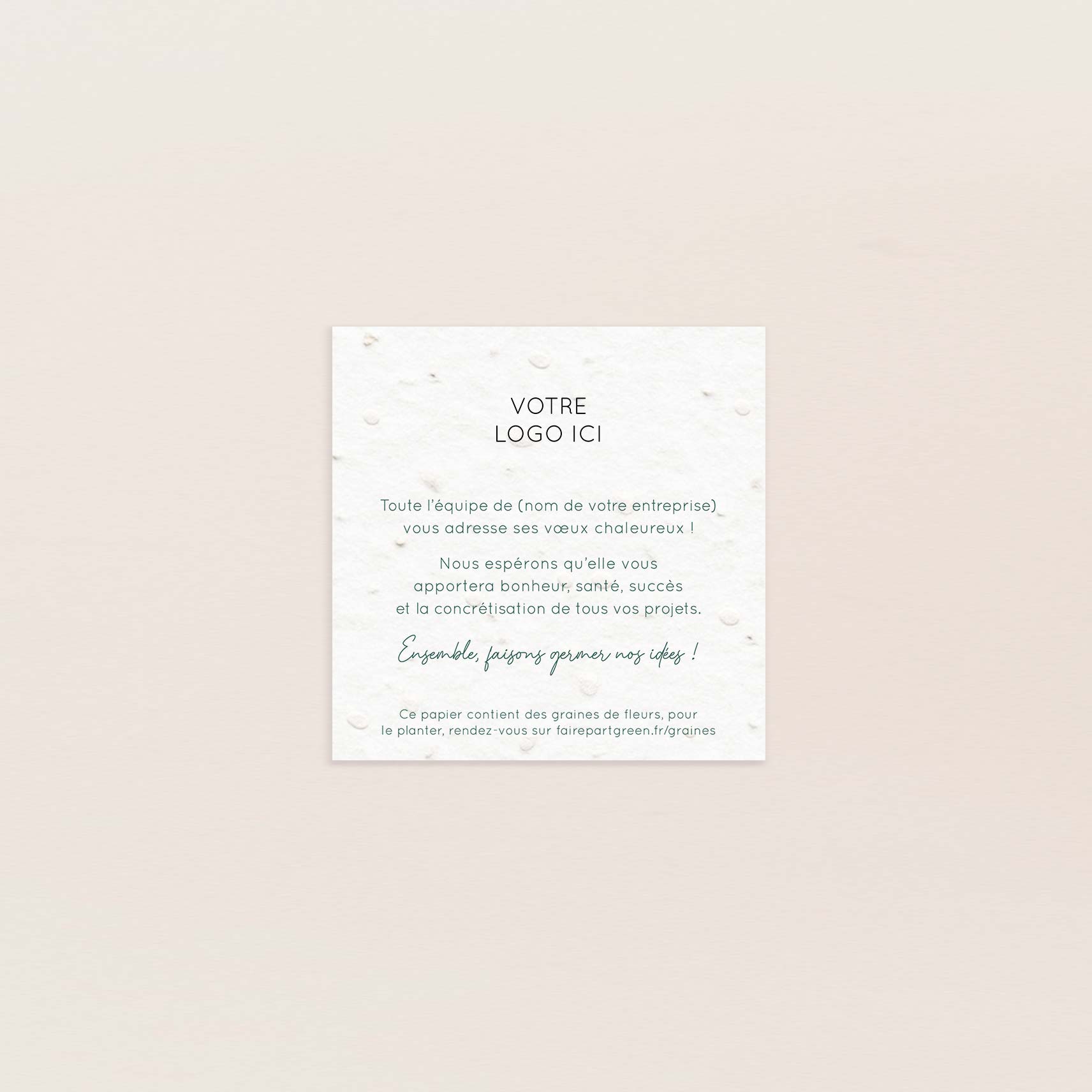 Carte de voeux à planter forêt