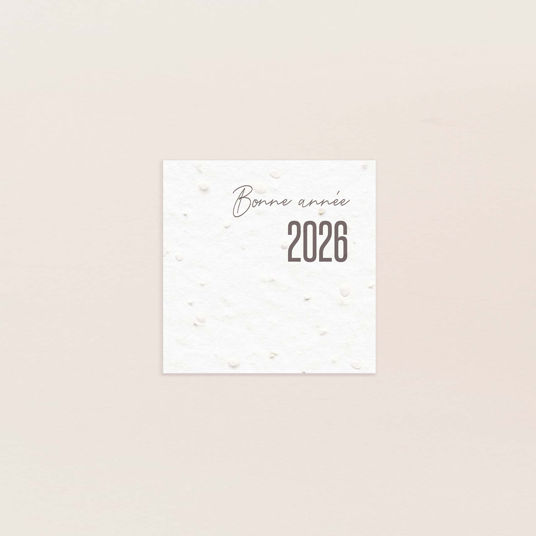 Carte de voeux à planter petit carré modernité
