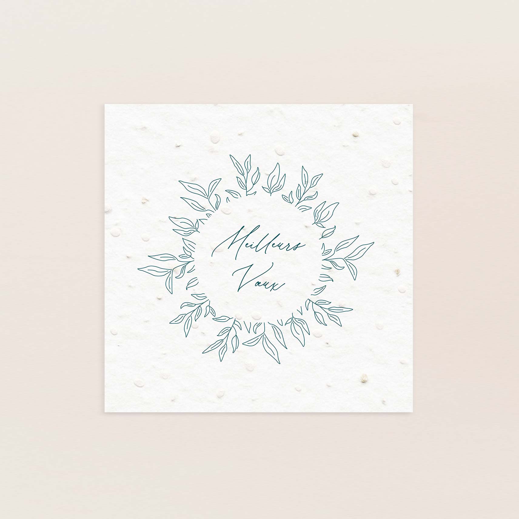 Carte de voeux à planter feuillage