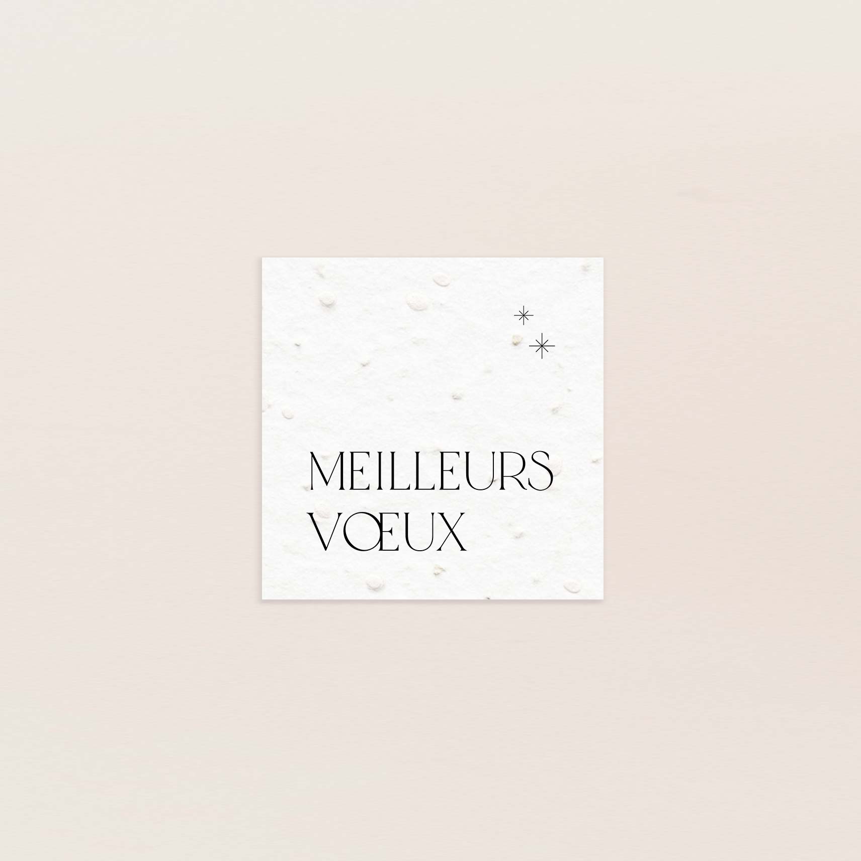 Carte de voeux à planter petit carré élégance