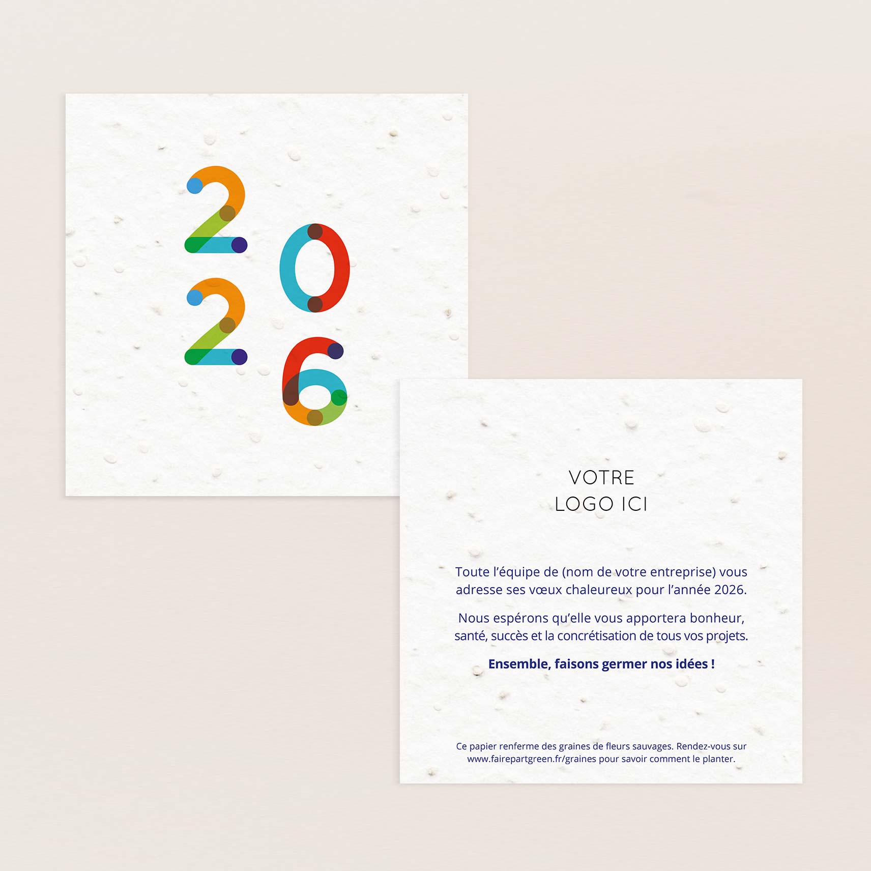 Carte de voeux à planter pep's